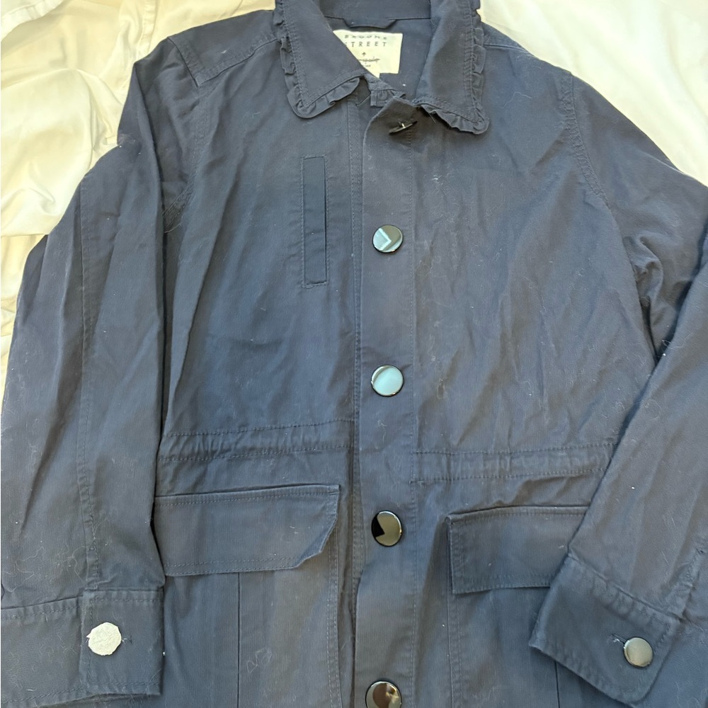 Kate Spade Charcoal Button-Up Jacket
